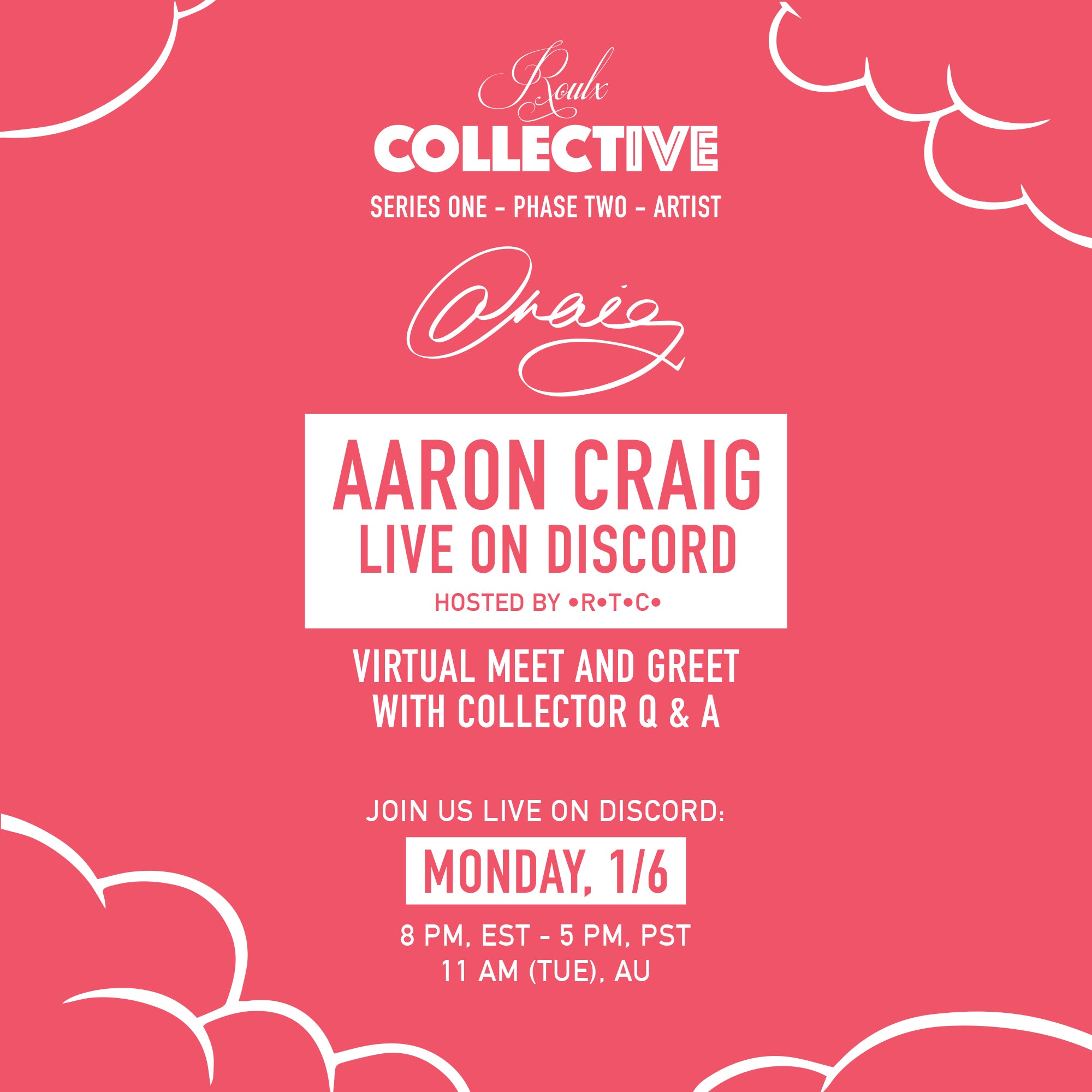 Aaron Craig Live Chat on Discord: Monday, 1/6/25