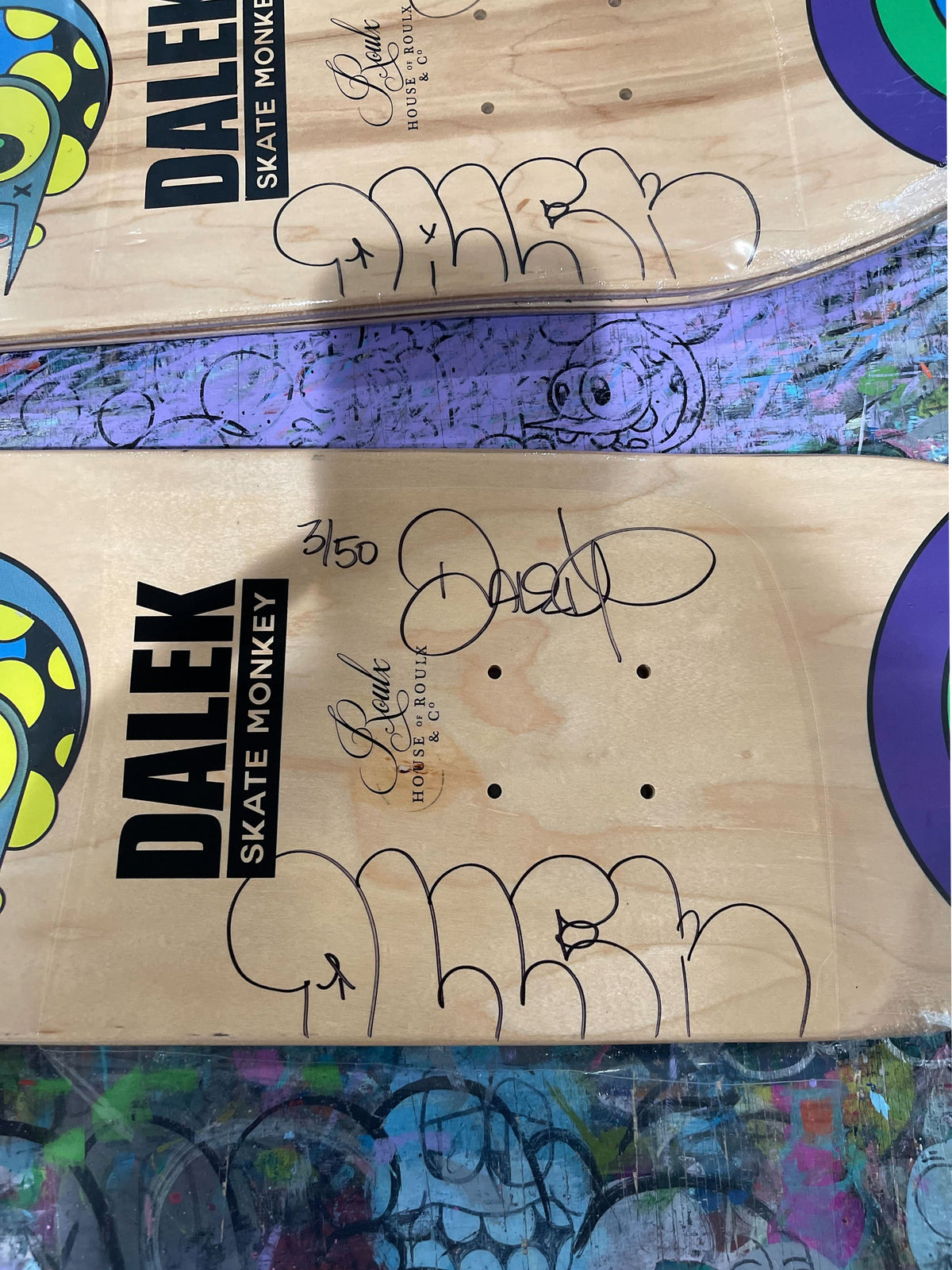 DALEK &quot;SKATE MONKEY&quot; - Diptych Skateboard Bundle, Edition of 50