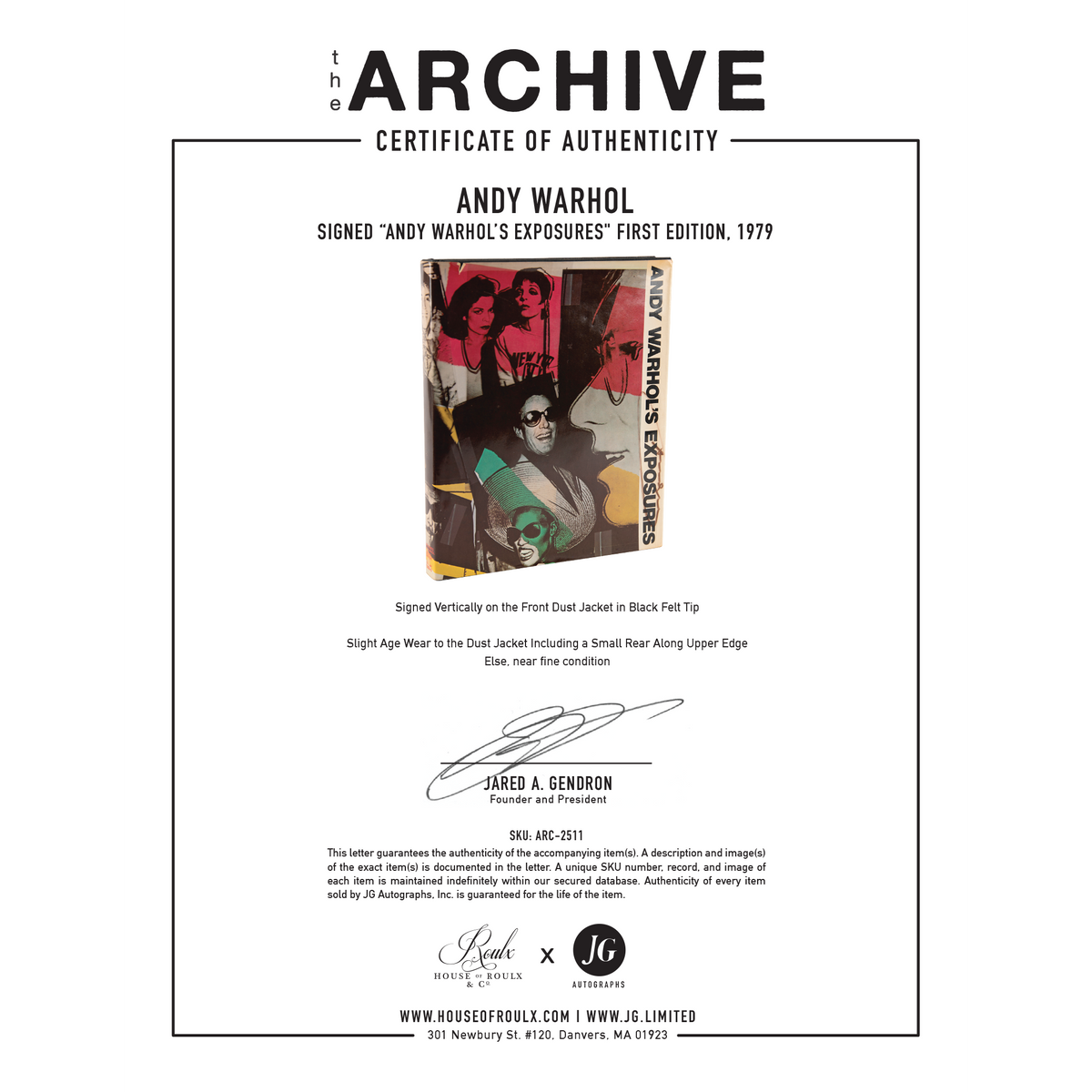 Andy Warhol - Signed &quot;Exposures&quot; First Edition - 1979