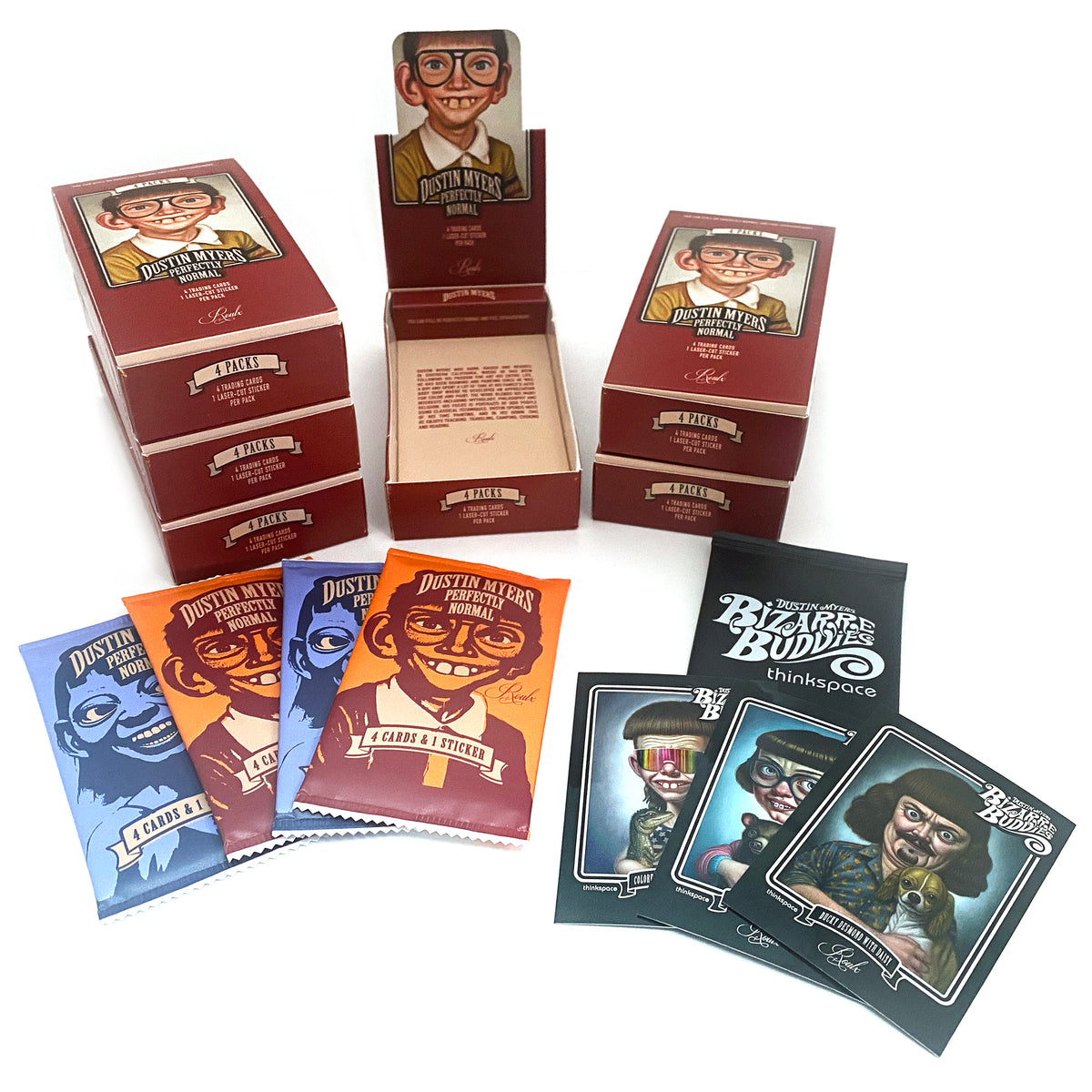 Dustin Myers &quot;Perfectly Normal&quot; Artist Trading Cards - Factory Sealed 6-Box Hobby Case (with Exclusive ThinkSpace Pack)