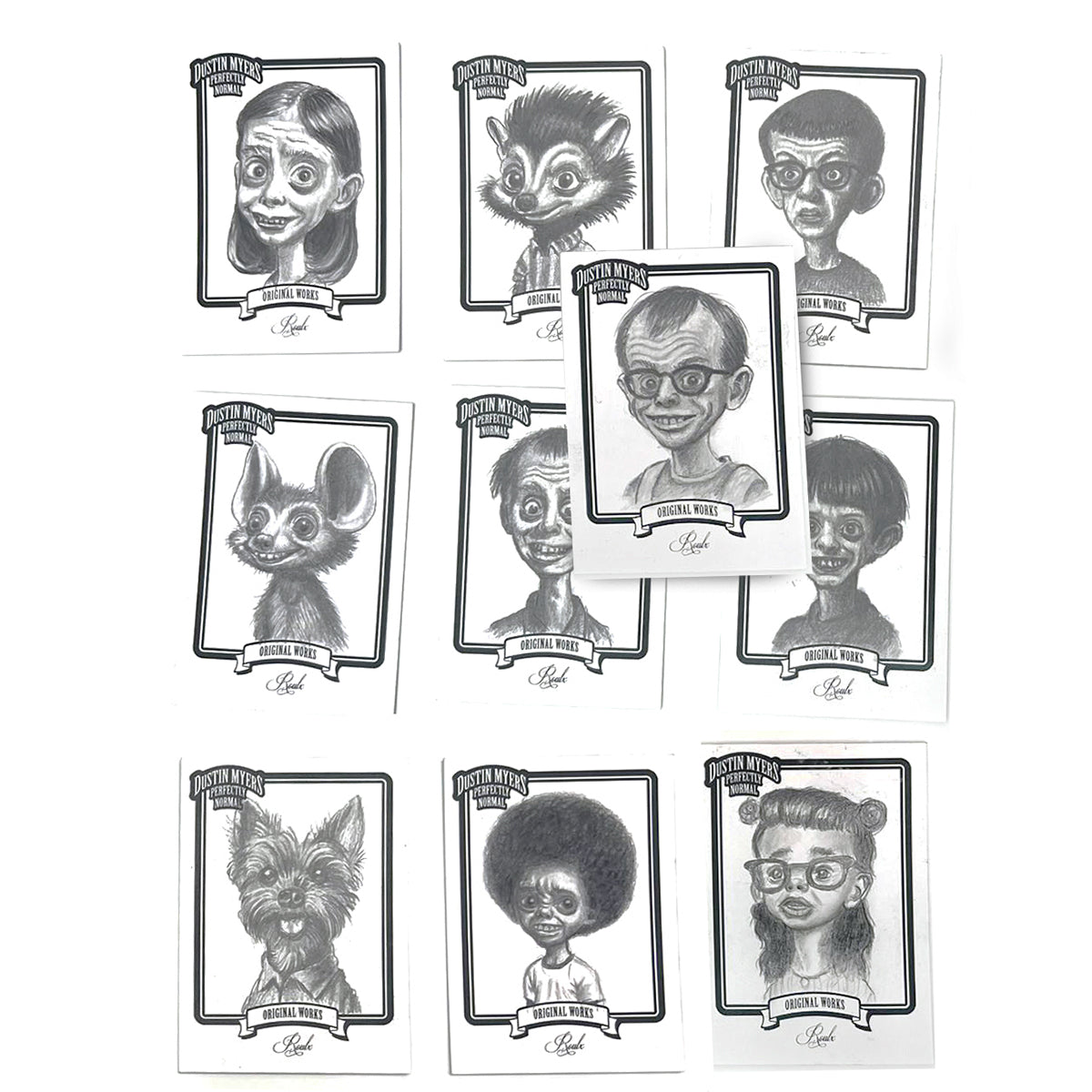 Dustin Myers &quot;Perfectly Normal&quot; Artist Trading Cards Pack (4 Base Cards + 1 Sticker)