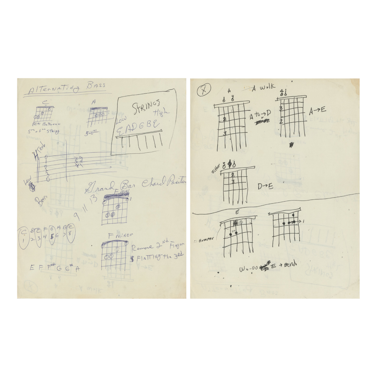 Shel Silverstein - Musical Composition with Hand-Written Notes