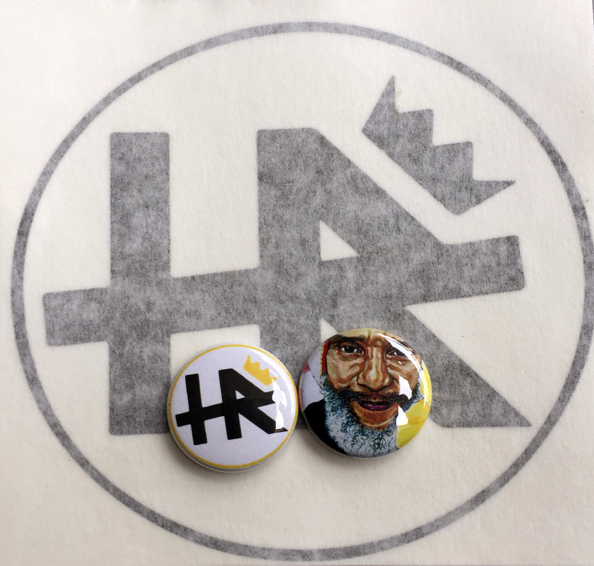 H.R. & Lori Carns Hudson H.R. (of Bad Brains) - Sticker & Button Set
